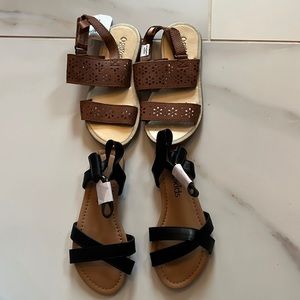 2 pairs of size 11 sandals